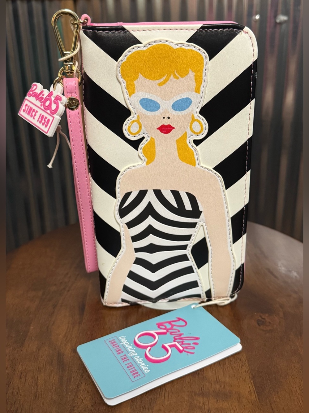 Loungefly Barbie 65th Anniversary Barbie Wristlet Wallet 8x4.5 Inch NEW
